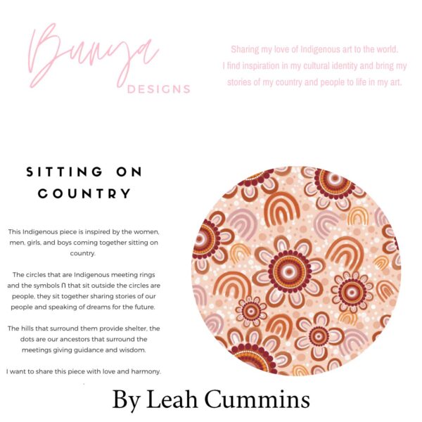 A word sitting on country by leah cummins with a picture of a playmat
